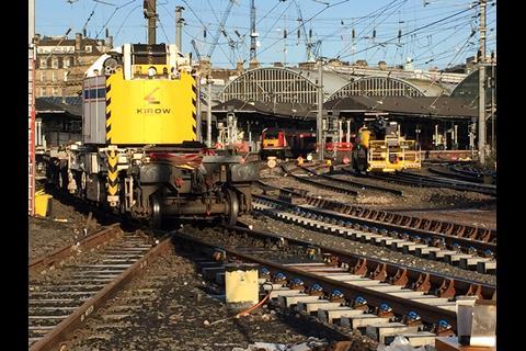 Network Rail has completed a £8·6m nine-day project to renew tracks including 19 turnouts in Newcastle as part of the Great North Rail Project.